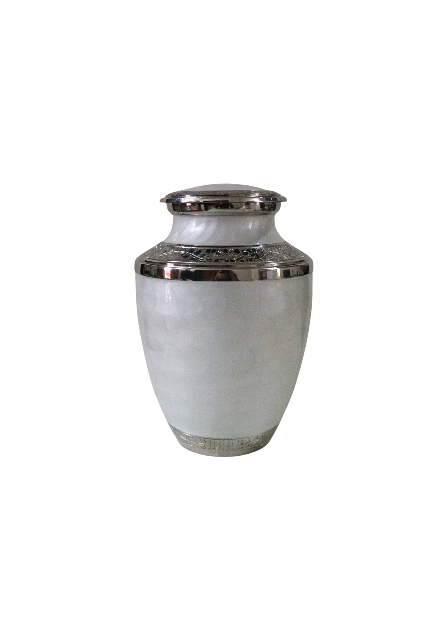 White Enamel Urn