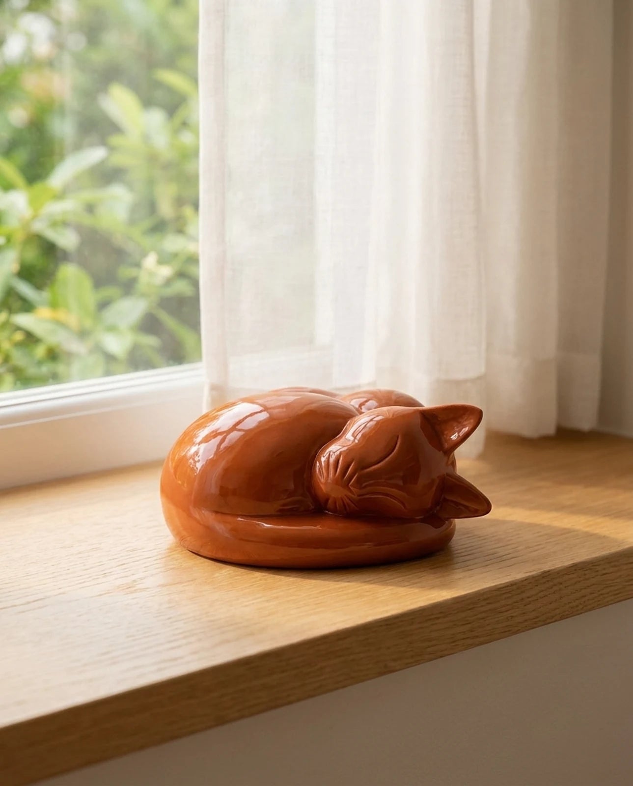 Sleeping Cat Urn