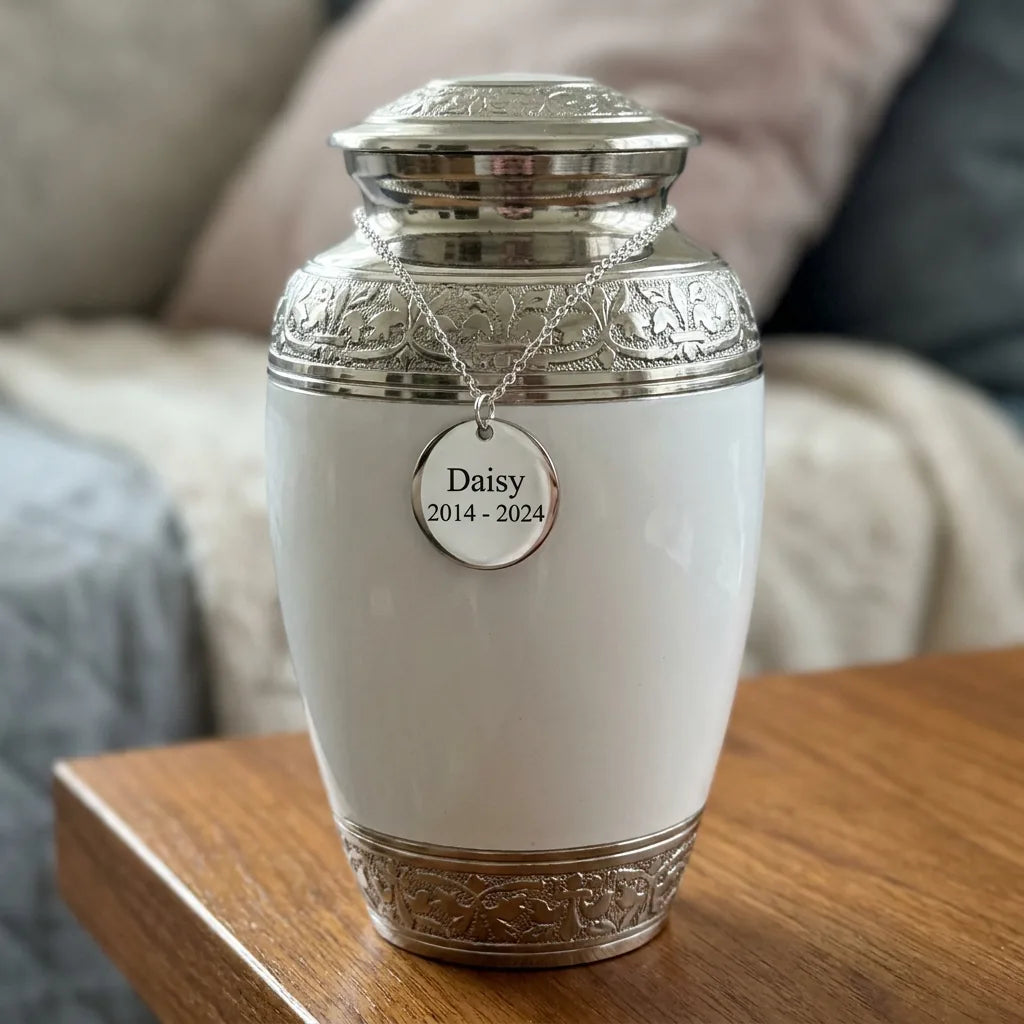 Enamel Metal Urn