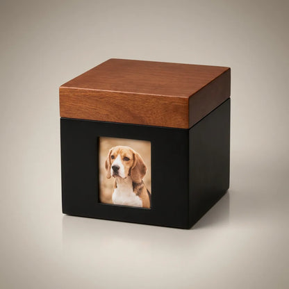 Wood Cube Photo Box