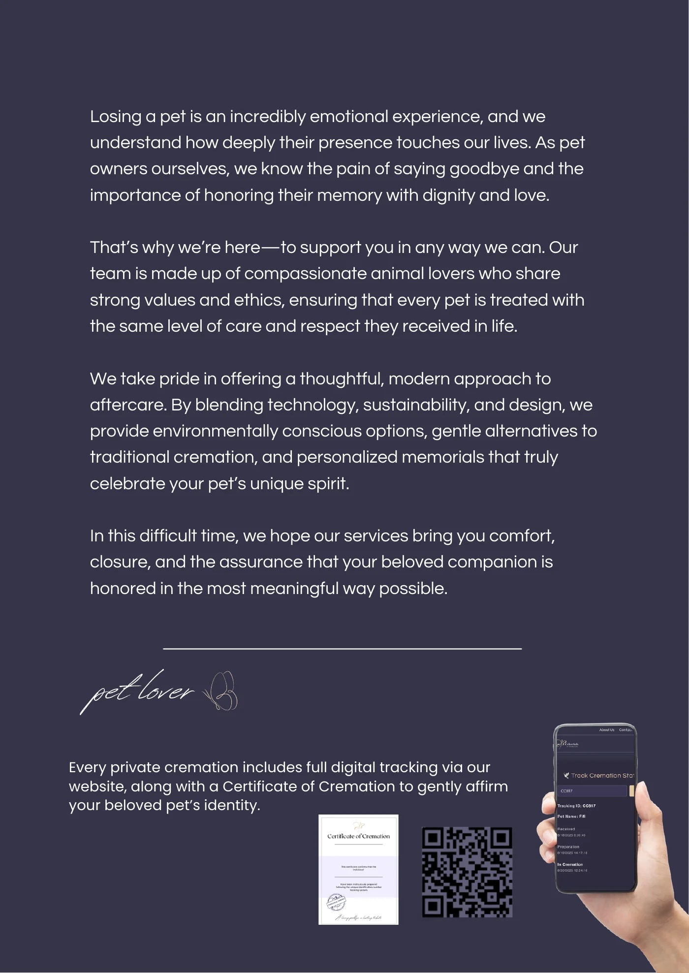 Urns and Memorabilia brochure, page 2